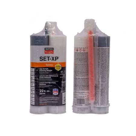 Simpson Strong Tie Simpson Strong-Tie SET-XP Two Part Epoxy Concrete Anchoring Epoxy 22 oz SET-XP22-N